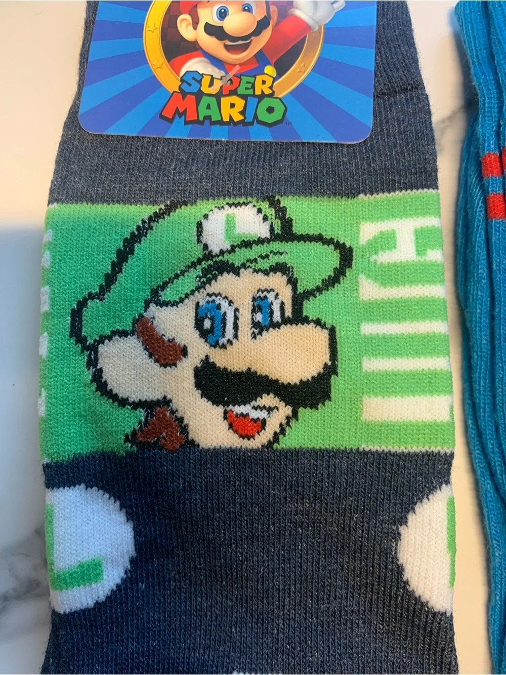 Nintendo Super Mario Crew Socks - Mario & Luigi (Pack of 2)